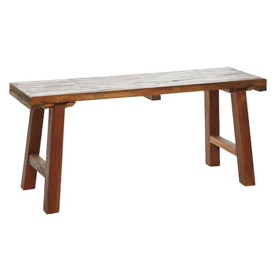 Brown Mahogany Industrial Bench